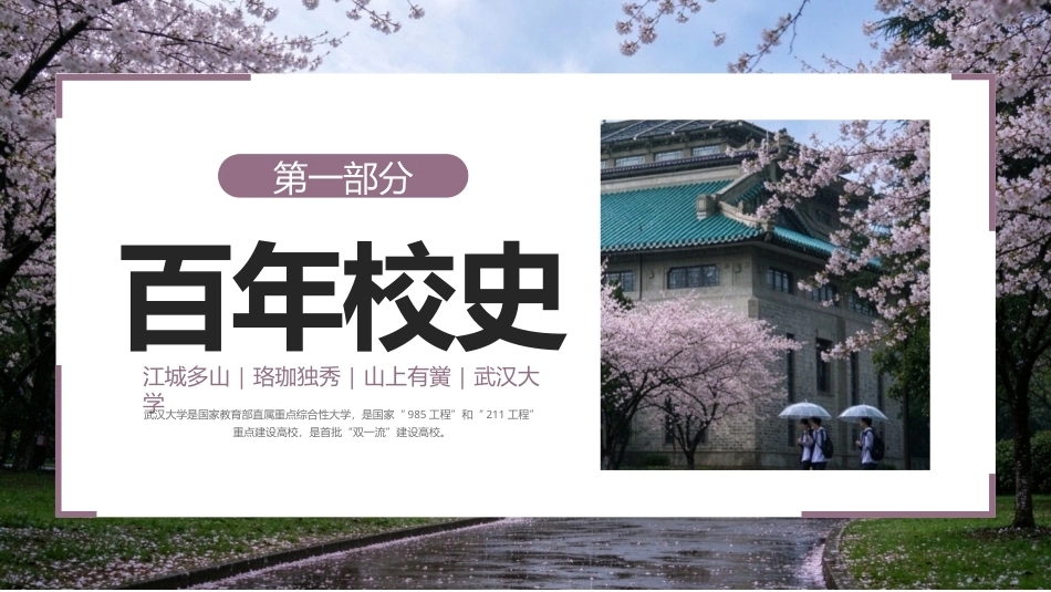 武汉大学介绍PPT模板宣传.pptx_第3页