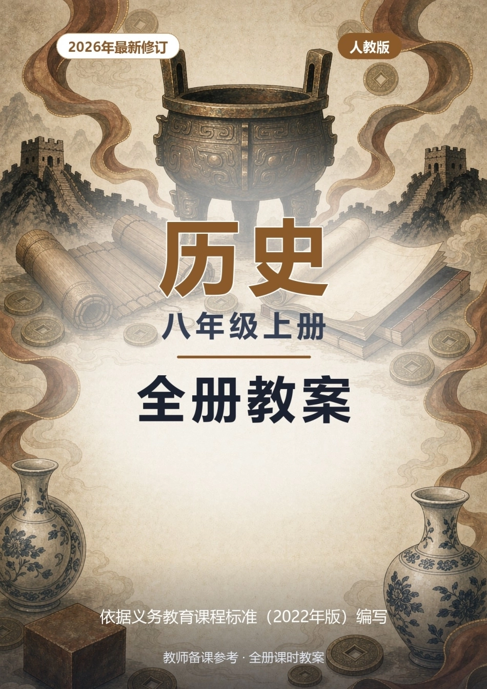 2026年人教版历史八年级上册全册教案.docx_第1页