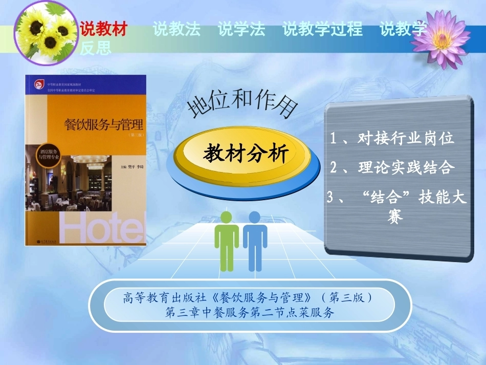 全国“创新杯”说课大赛旅游服务类优秀作品：点菜服务说课课件.ppt_第3页