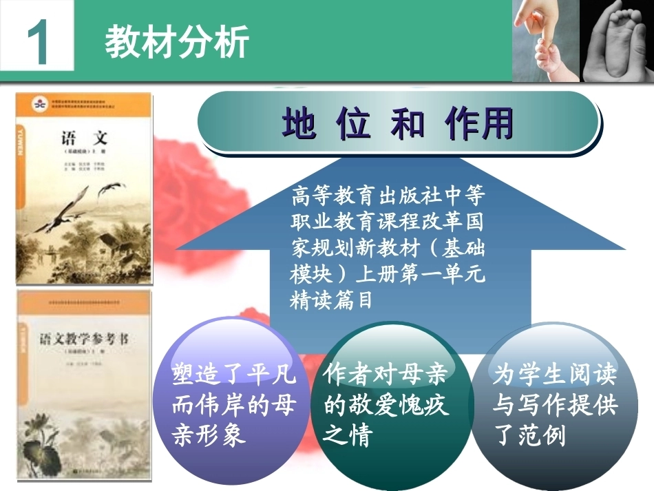 全国“创新杯”说课大赛语文类优秀作品：我的母亲说课课件.ppt_第3页