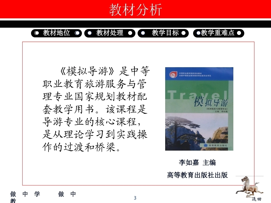 全国“创新杯”说课大赛旅游服务类优秀作品：第一次上团的注意事项说课课件.ppt_第3页