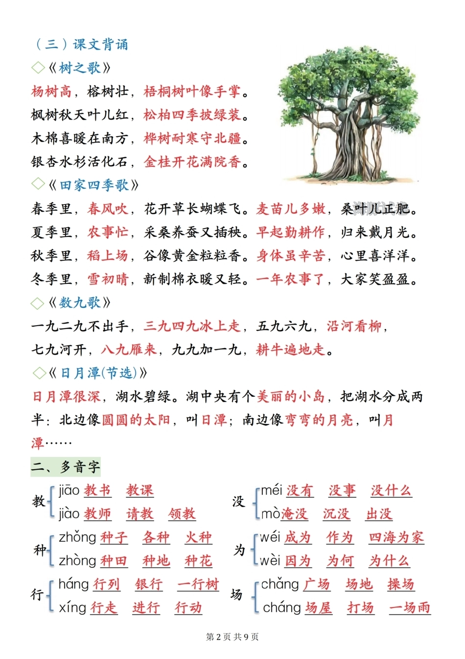 二年级上册语文期中复习高频考点汇总.pdf_第2页