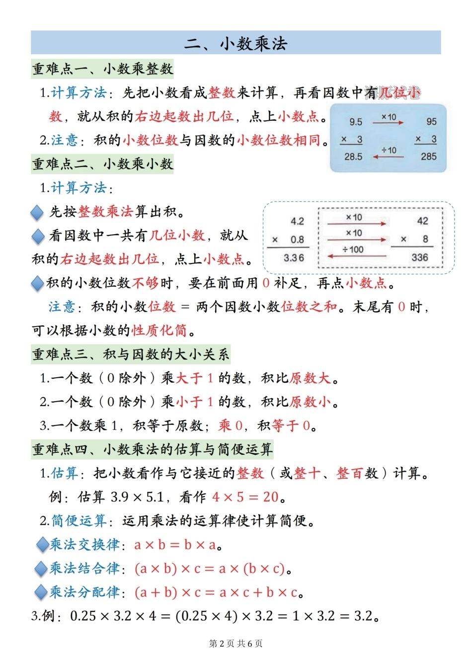 26新五年级上册数学期中重难点知识归类人教版.pdf_第2页
