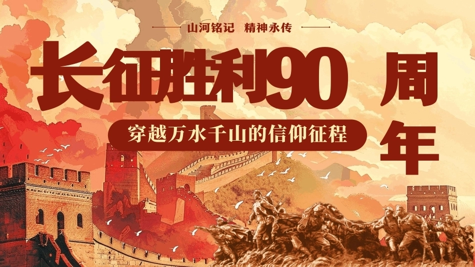 2026长征胜利90周年纪念宣传PPT主题课件.pptx_第1页