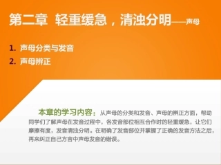 普通话口语交际中职：第2章轻重缓急，清浊分明———声母PPT教学课件.pptx