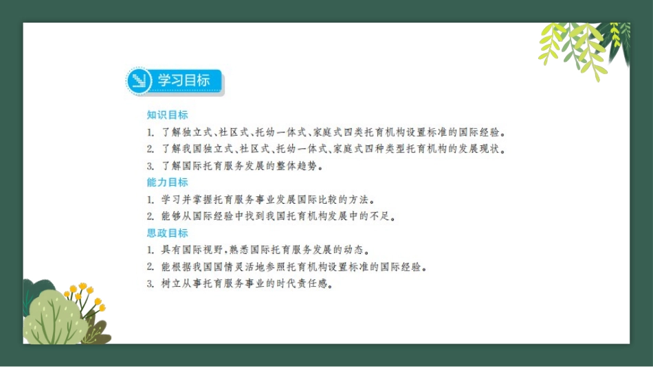 托育机构组织管理：托育机构设置标准的国际比较和借鉴PPT教学课件.pptx_第2页