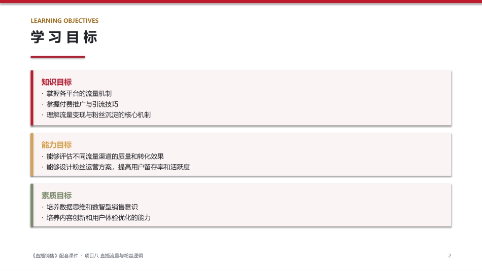 直播销售：项目8直播流量与粉丝逻辑PPT教学课件.pptx_第2页