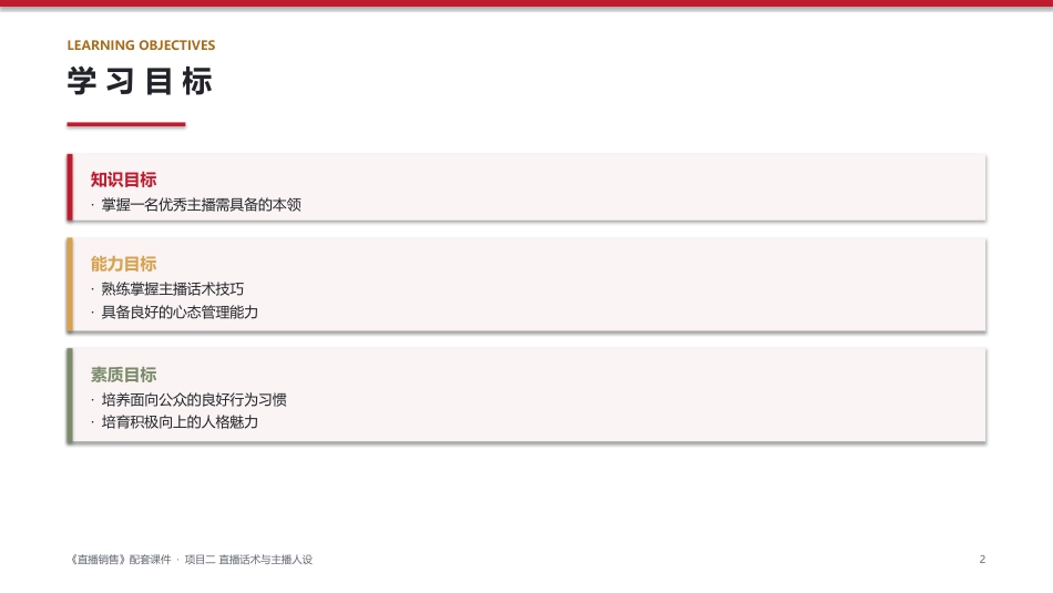 直播销售：项目2直播话术与主播人设PPT教学课件.pptx_第2页