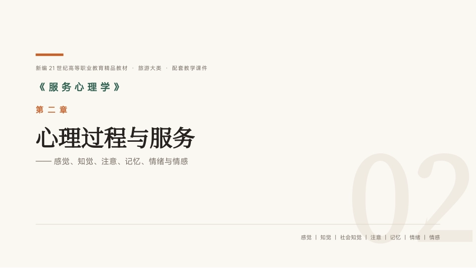 服务心理学：第2章心理过程与服务PPT教学课件.pptx_第1页