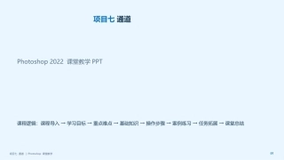 Photoshop2022版创意实训教程：项目7通道PPT教学课件.pptx