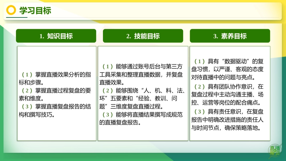 农林产品直播营销：项目11复盘农林产品直播活动PPT教学课件.pptx_第2页