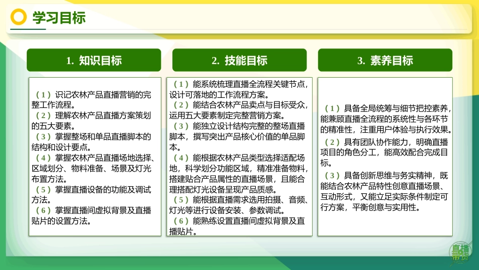 农林产品直播营销：项目5筹备农林产品直播营销活动PPT教学课件.pptx_第2页