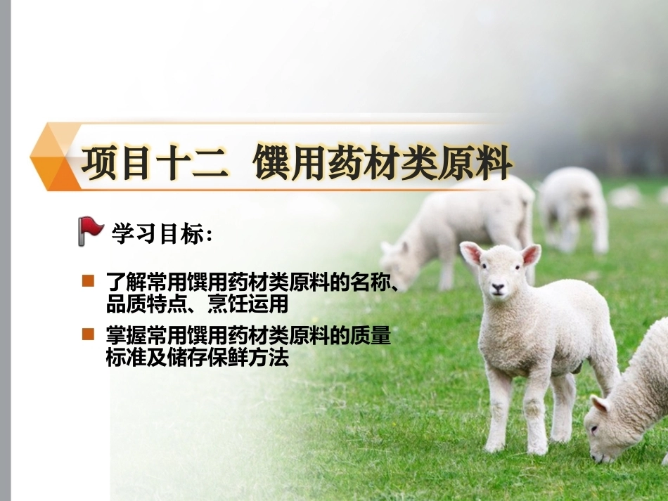 烹饪原料与营养第2版中职：馔用药材类原料PPT教学课件.pptx_第1页