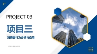 经济学原理与应用：项目3消费者行为分析与应用PPT教学课件.pptx