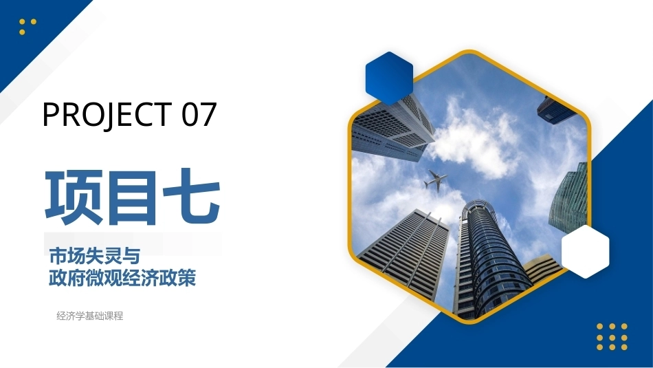 经济学原理与应用：项目7市场失灵与政府微观经济政策PPT教学课件.pptx_第1页