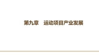 体育产业与经济教程：第9章运动项目产业发展PPT教学课件.pptx