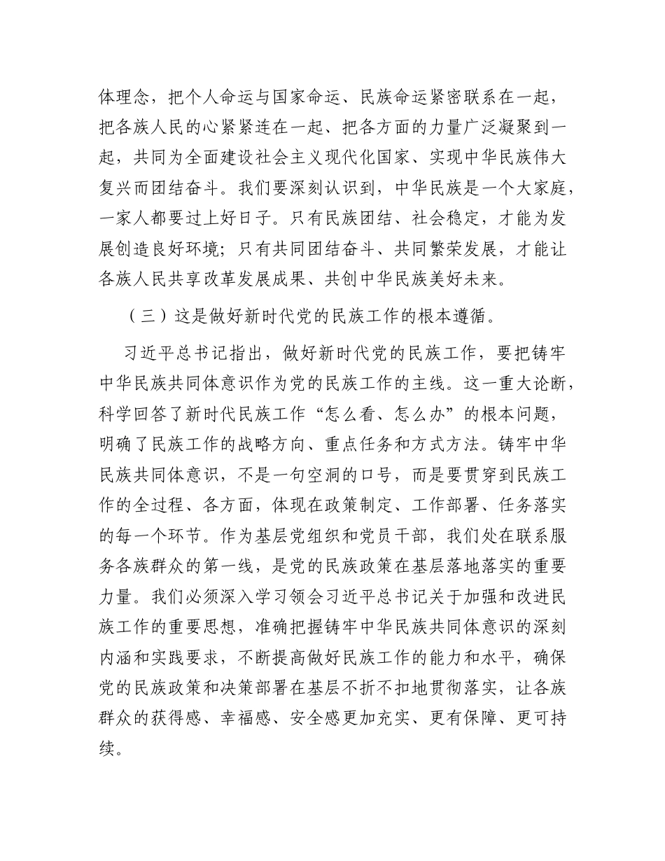2026年党支部铸牢中华民族共同体意识专题党课讲稿.docx_第3页