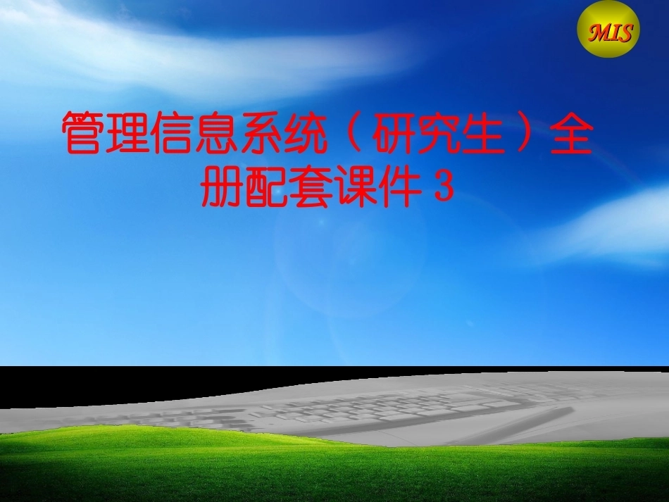 管理信息系统(研究生)全册配套课件3.ppt_第1页