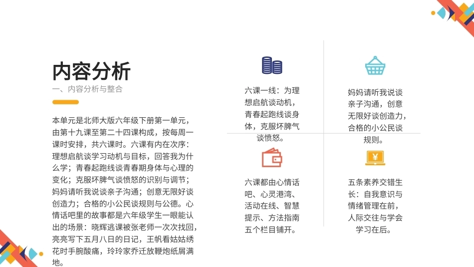 2026秋北师大版心理健康六年级下册第一单元 理想启航 青春同行 大单元整体教学设计课件.pptx_第3页