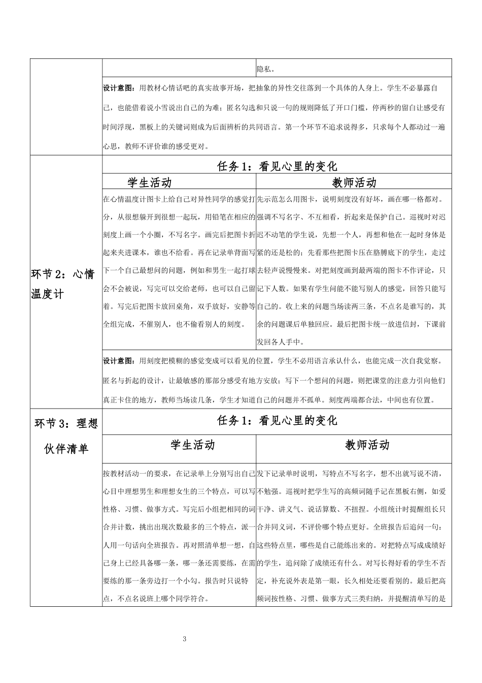 2026秋北师大版心理健康六年级上册第二单元 善学善处 守护成长·第10课 异性交往有尺度（第4课时）分课时教学设计[2012纲要2025修改].docx_第3页