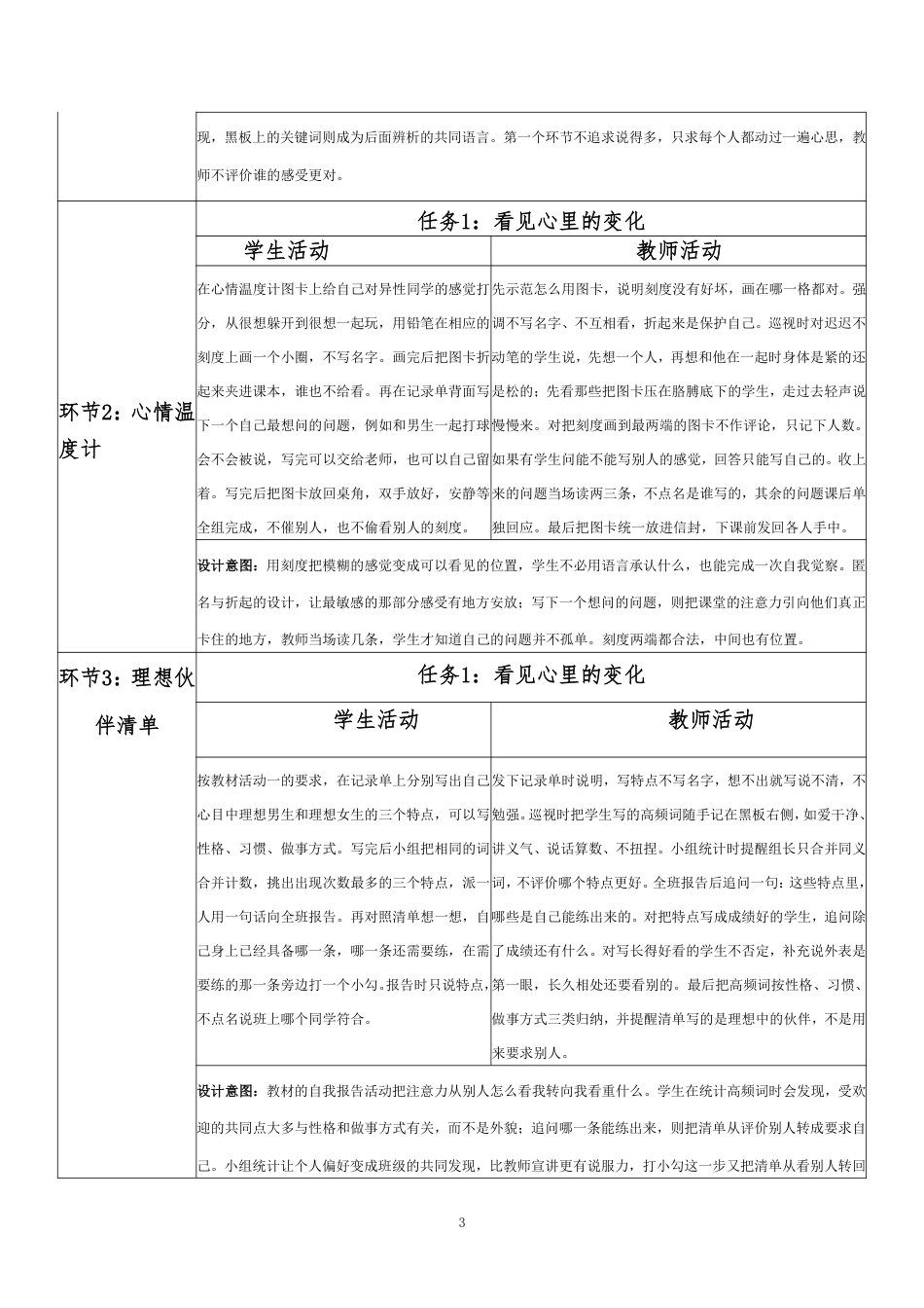 2026秋北师大版心理健康六年级上册第二单元 善学善处 守护成长·第10课 异性交往有尺度（第4课时）分课时教学设计[2012纲要2025修改].pdf_第3页