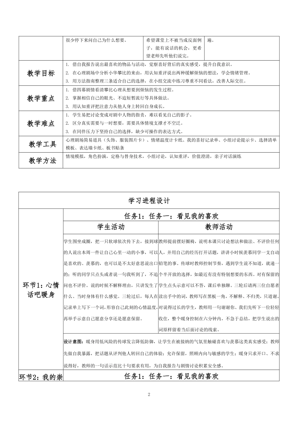 2026秋北师大版心理健康六年级上册第二单元 善学善处 守护成长·第12课 心灵的挑战（第6课时）分课时教学设计[2012纲要2025修改].pdf_第2页