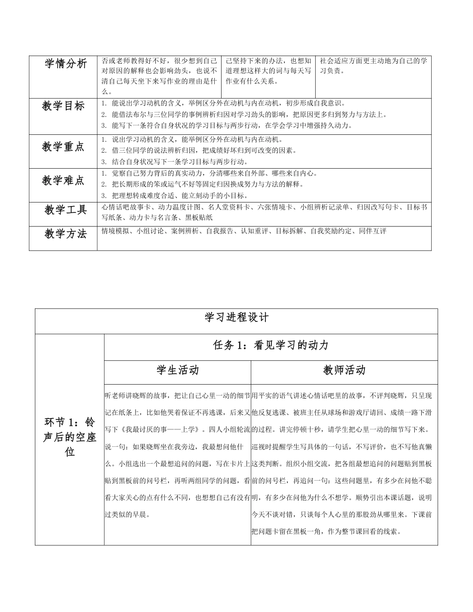 2026春北师大版心理健康六年级下册全册分课时教学设计（共18课时）.pdf_第2页