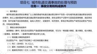 列车运行管理与安全：城市轨道交通事故的处理与预防PPT教学课件.pptx