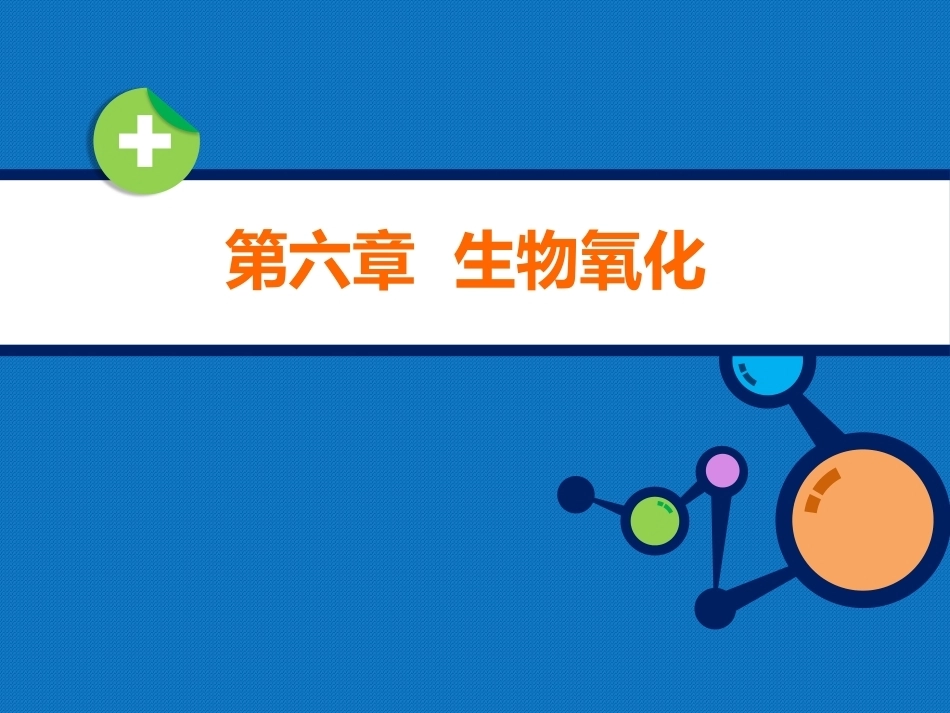 生物化学（高职）：生物氧化PPT教学课件.pptx_第1页