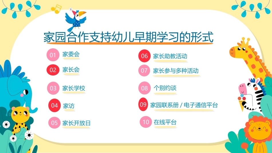 幼儿早期学习支持：家园合作支持幼儿早期学习的形式PPT教学课件.pptx_第2页