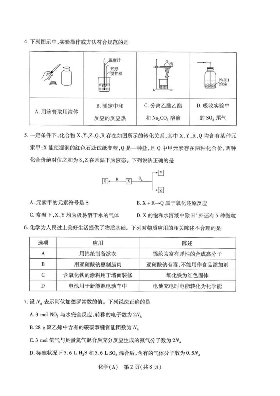 河南TY2026年高二9月联考化学试题+答案.pdf_第2页