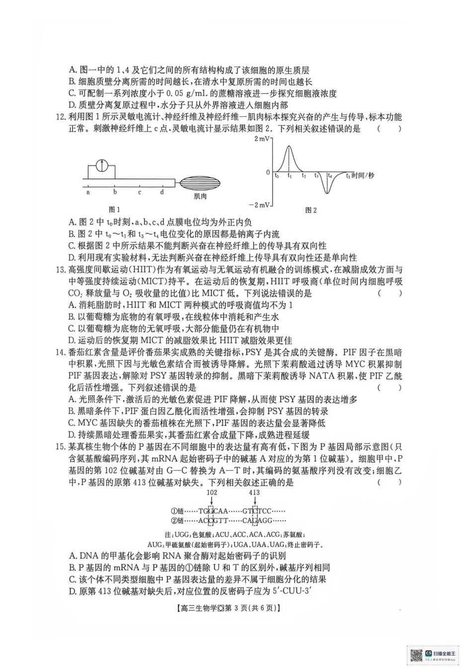 广西部分学校2027届高三上学期10月联考生物试题+答案.pdf_第3页