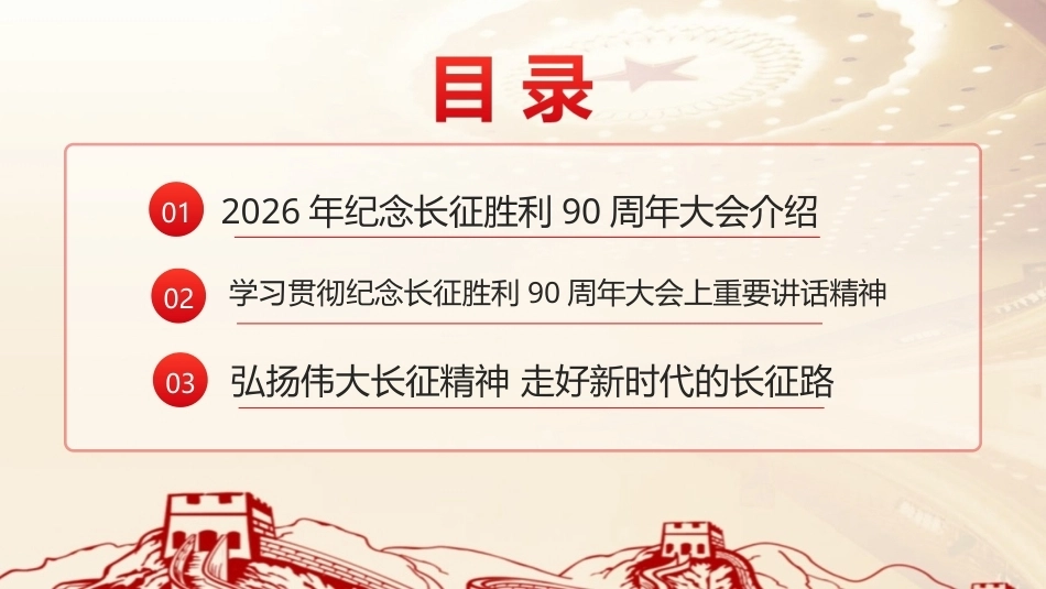 完整版纪念中国工农红军长征胜利90周年大会精神PPT.ppt_第2页