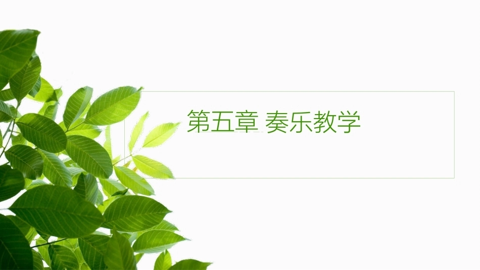 奥尔夫音乐教学法第五章 奏乐教学教学课件.pptx_第1页