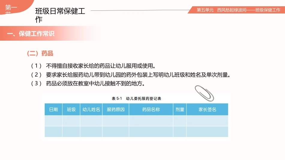 幼儿园班级管理：西风愁起绿波间——班级保健工作PPT教学课件.pptx_第3页