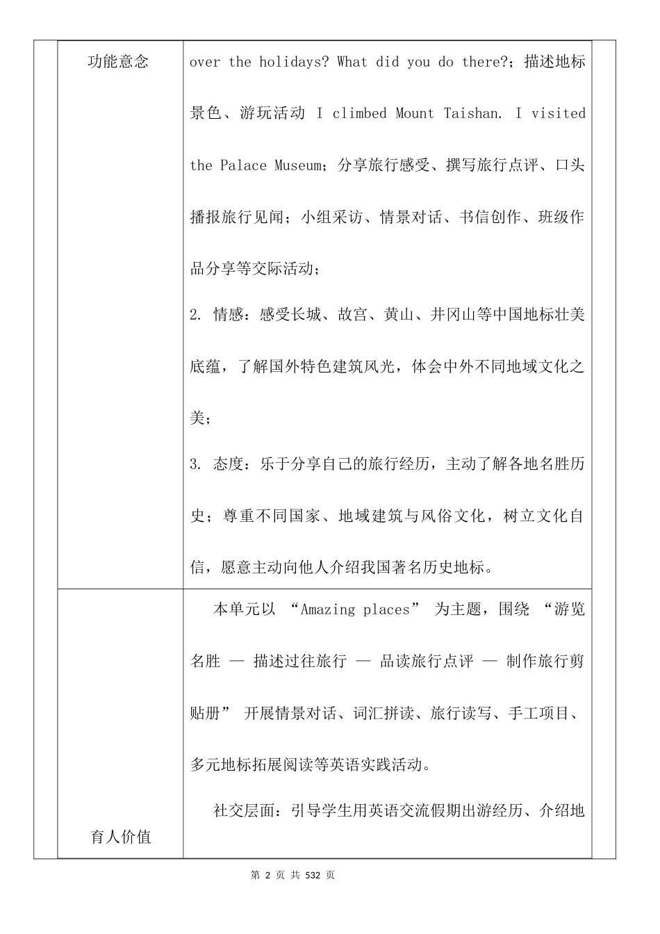 2026秋新教材人教PEP版六年级上册英语全册教案单元整体教学设计.docx_第2页