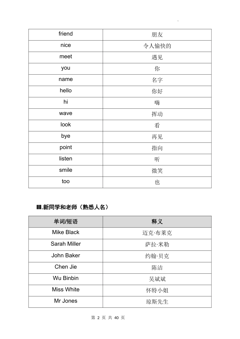2026秋新教材人教PEP版三年级上册英语全册各单元知识点讲义.docx_第2页