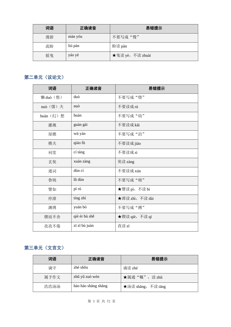 2026秋新教材统编版九年级上册语文全册核心考点复习讲义.docx_第3页