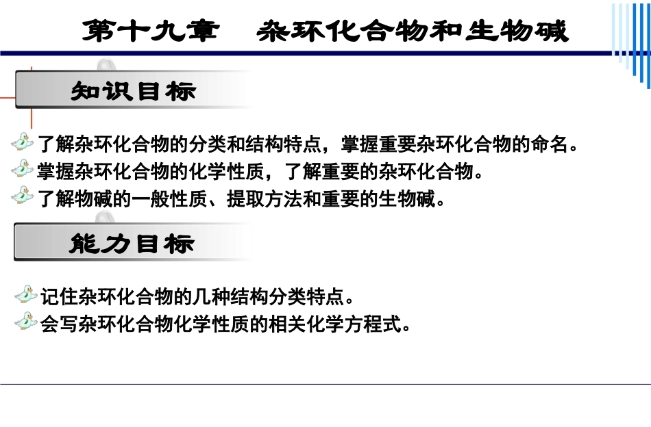 基础化学（第3版）：第19章杂环化合物和生物碱PPT教学课件.pptx_第2页