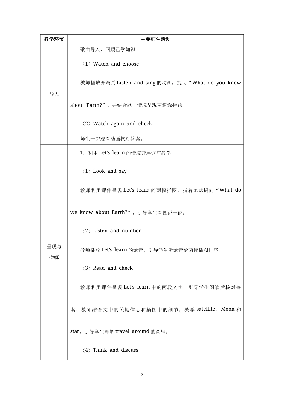 Unit 5 Lesson 2教学设计2026-2027学年六年级英语上册人教版PEP.docx_第2页