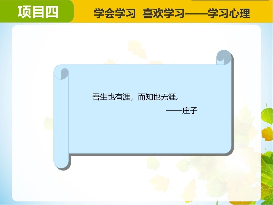 大学生心理健康：学会学习喜欢学习——学习心理PPT教学课件.pptx_第1页