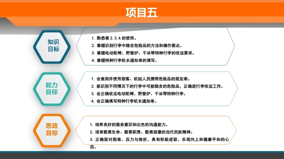民航危险品运输：项目5接收旅客和机组的行李PPT教学课件.pptx_第3页