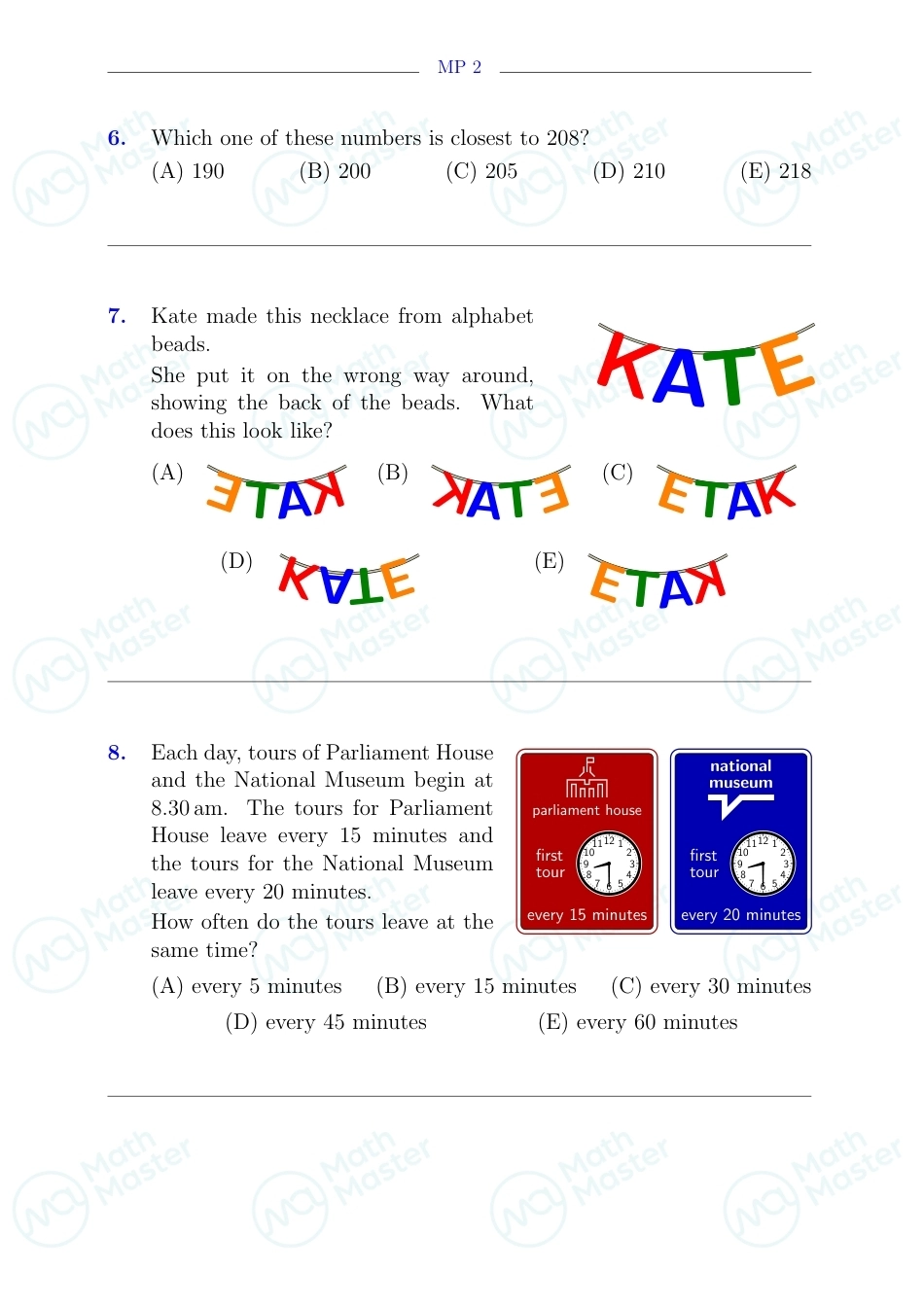 2018澳洲amc数学竞赛试题Middle Primary 2018.pdf_第3页