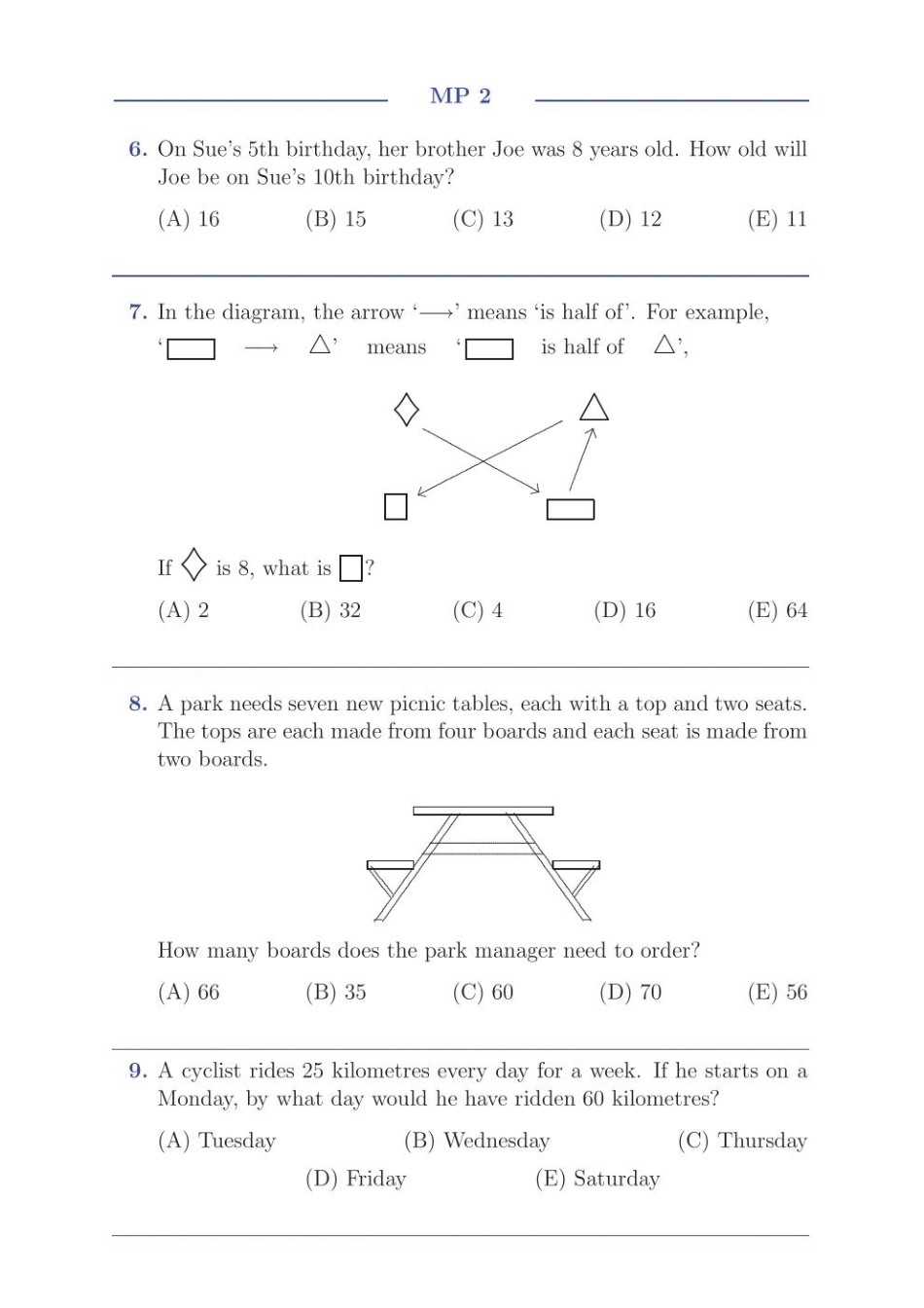 澳大利亚数学竞赛AMC-A：3-4年级英文历年真题含答案2008-2019，AMC MiddlePrimary.pdf_第3页
