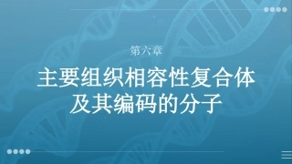 病原生物与免疫学：主要组织相容性复合体及其编码的分子PPT教学课件.pptx