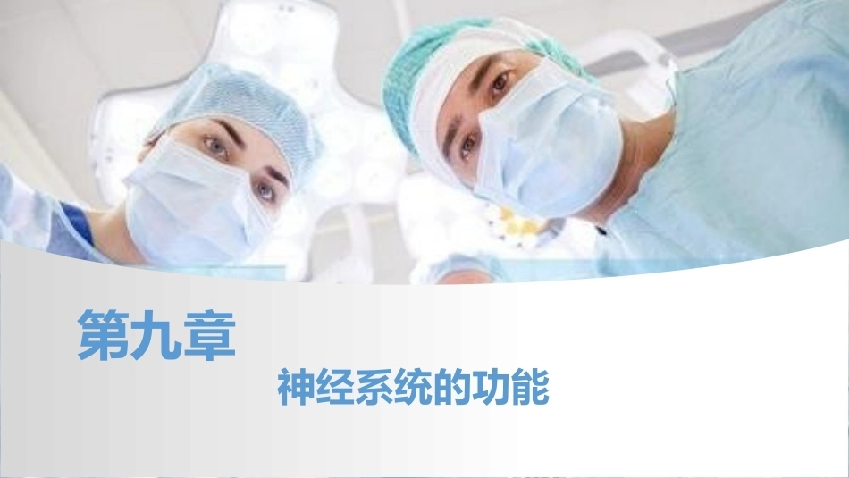 生理学(护理专业)：神经系统的功能PPT教学课件.pptx_第1页