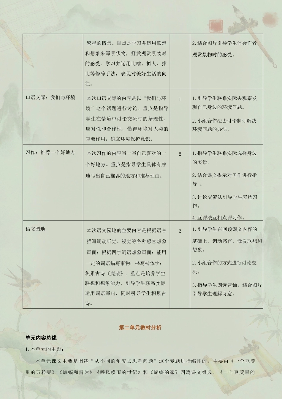 小学语文四年级上册全册教案精编合集（2025年秋）.docx_第3页