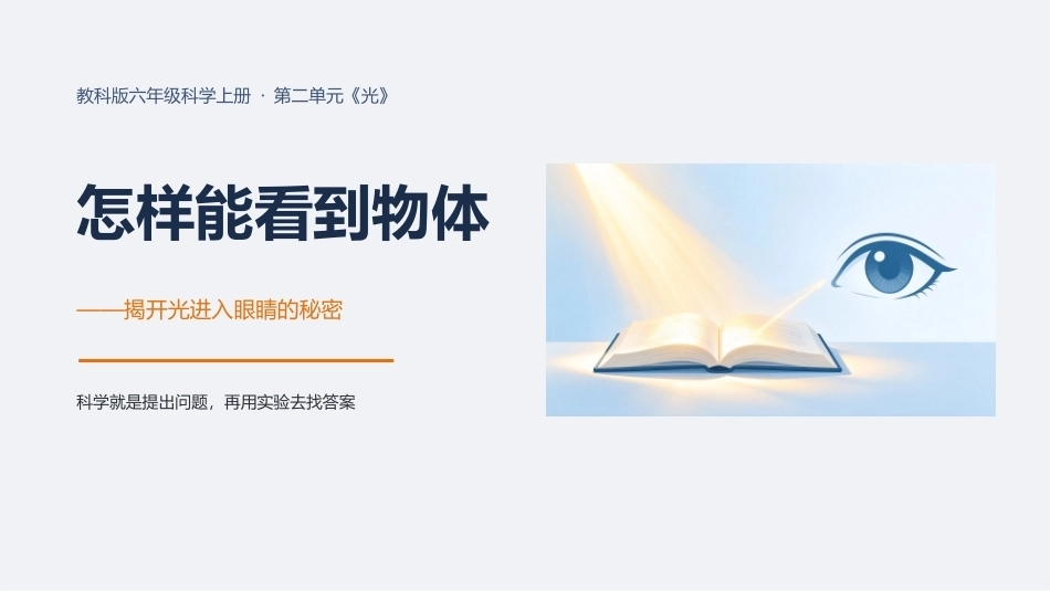 1.怎样能看到物体课件2026-2027学年六年级科学上册教科版.pptx_第1页